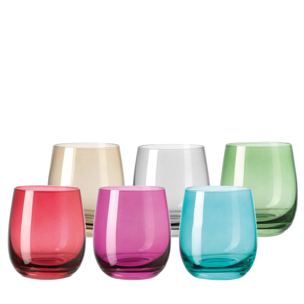 Trinkglas SORA 6er-Set 360 ml – Bunte LEONARDO Gläser 🥂 – CASA 43 Concept