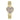 Goldfarbene Uhr mit goldfarbenem Metallgeflechtarmband C11416 – OOZOO – Ansicht 1