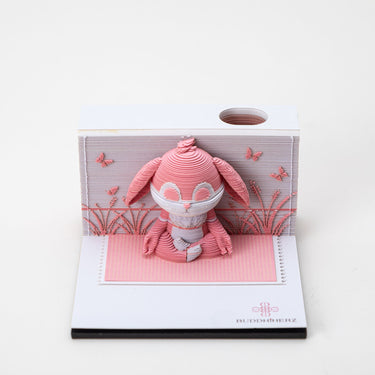 3D-Notizblock „Meditierender Hase“ • BUDDHIHERZ