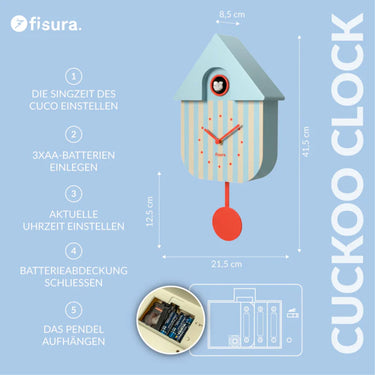 Fisura CUCKOO Clock „Blau-Beige“ – Produktansicht 2