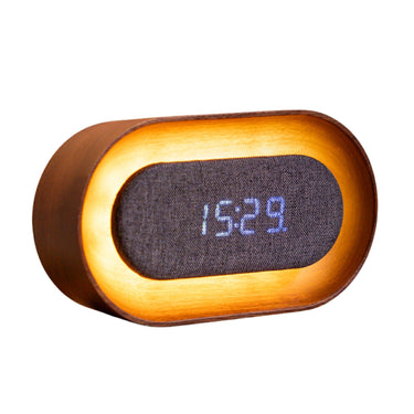 Lumos Clock - Oval "Walnut" • Gingko – Produktansicht 2