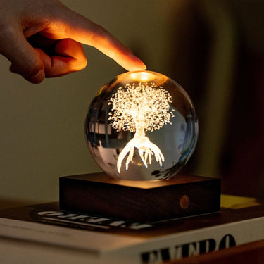 Amber Crystal Light "Tree of Life" • Gingko – Produktansicht 2