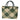 Shopper "Avenue" XL Ecru - Green • Handed By