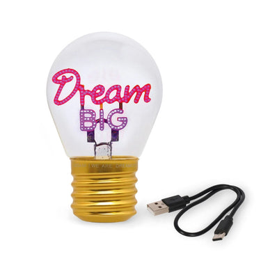 Deko-Tischlampe in Glühbirnenform - "Dream Big" von LEGAMI, Produktansicht 2