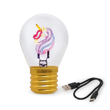 Deko-Tischlampe in Glühbirnenform - "Unicorn" von LEGAMI, Produktansicht 2