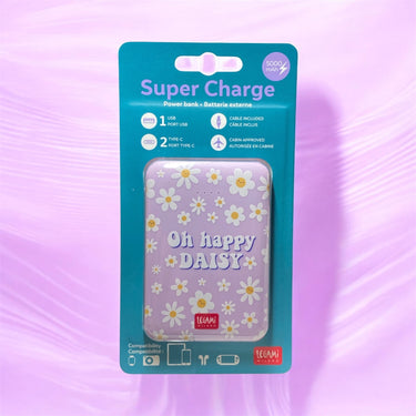 Powerbank „Super Charge - Oh happy Daisy“ 5000 mAh • LEGAMI