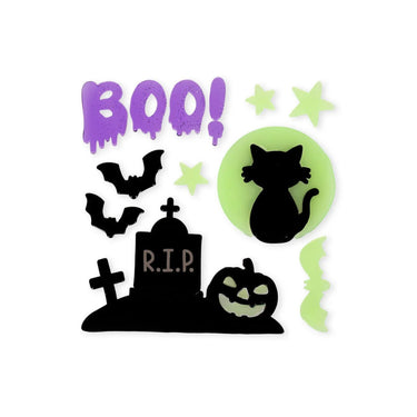 Windo-Glow – 13 Gel-Fensteraufkleber Halloween "Boo" • LEGAMI MILANO