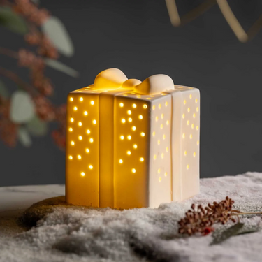 Porzellangeschenk STELLA 12 cm weiß mit LED von LEONARDO