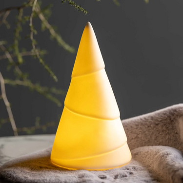 Porzellantanne STELLA 18,4 cm weiß mit LED von LEONARDO