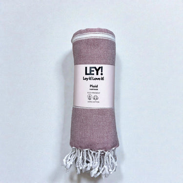 LEY! Plaid / Hamamtuch „Aubergine“ – Produktansicht 2