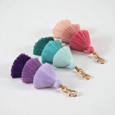 LEY! Schlüsselanhänger QUASTE - Pink-Rosa-Beige – Produktansicht 2