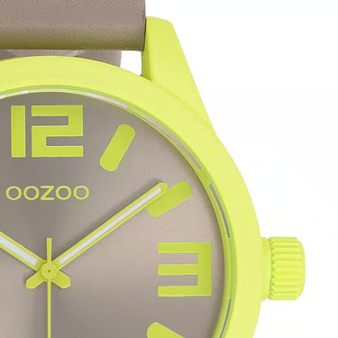 Herrenuhr Timepieces Taupe / Lime C0904 • Oozoo