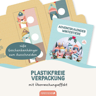 Adventskalender – Wintertiere • Papierdrachen