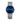 Herrenuhr Quarz "Naos" Sonnenschliff Blau Milanaise Silber • Sternglas